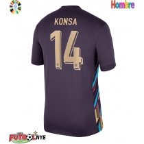 Camiseta Inglaterra Ezri Konsa #14 Visitante Equipación Eurocopa 2024 manga corta